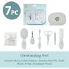 Little Me Baby Grooming Set – 8 Piece Essential Kit with Brush, Comb, Nail Clippers, Nail File, Toothbrush, Safety Swabs, and Travel Zipper Pouch – Baby Grooming Tools