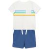 Little Me Clothes for Baby Boys’ 3-Piece Play Short Sets, 12 Months – 4 Toddler(Blue Boat)