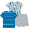 Little Me Clothes for Baby Boys’ 3-Piece Play Short Sets, 12 Months – 4 Toddler(Grey)