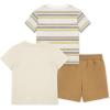 Little Me Clothes for Baby Boys’ 3-Piece Play Short Sets, 12 Months – 4 Toddler(Tan Giraffe)
