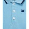 Little Me Clothes for Baby Boys’ Cotton Polo Short-Sleeve and Shorts Set, 12 Months – 4 Toddler(Blue/Blue Stripe Crap)