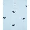 Little Me Clothes for Baby Boys’ Cotton Polo Short-Sleeve and Shorts Set, 12 Months – 4 Toddler(Blue/Gray Whale)