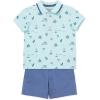 Little Me Clothes for Baby Boys’ Cotton Polo Short-Sleeve and Shorts Set, 12 Months – 4 Toddler(Blue/Green Beach)