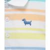 Little Me Clothes for Baby Boys’ Cotton Polo Short-Sleeve and Shorts Set, 12 Months – 4 Toddler(Blue/Multi Stripe)
