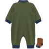 Little Me Clothes for Baby Boys’ Snap Closure Coverall and Matching Socks Set, 3 Months to 12 Months(Bronze Green Insignia Blue)