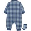 Little Me Clothes for Baby Boys’ Snap Closure Coverall and Matching Socks Set, 3 Months to 12 Months(Moonlight Blue)