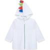 Little Me Clothes for Baby Boys’ Swimsuit Hooded Cover-Up Sets, 6 Months – 4 Toddler(White)