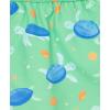 Little Me Clothes for Baby Boys’ Swimsuit Trunks, 6 Months – 4 Toddler(Green Turtle)