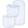 Little Me Clothes for Baby Boys’ and Girls’ 2 Bibs and 1 Burp Cloth Set, Soft Cotton Feeding Essentials with Velcro Closures(Blue Thank Heaven)