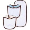 Little Me Clothes for Baby Boys’ and Girls’ 2 Bibs and 1 Burp Cloth Set, Soft Cotton Feeding Essentials with Velcro Closures(Cute Puppies)