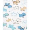 Little Me Clothes for Baby Boys’ and Girls’ 2 Bibs and 1 Burp Cloth Set, Soft Cotton Feeding Essentials with Velcro Closures(Cute Puppies)