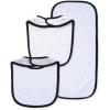 Little Me Clothes for Baby Boys’ and Girls’ 2 Bibs and 1 Burp Cloth Set, Soft Cotton Feeding Essentials with Velcro Closures(Dalmatian)