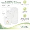 Little Me Clothes for Baby Boys’ and Girls’ 2 Bibs and 1 Burp Cloth Set, Soft Cotton Feeding Essentials with Velcro Closures(Giraffe)
