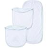 Little Me Clothes for Baby Boys’ and Girls’ 2 Bibs and 1 Burp Cloth Set, Soft Cotton Feeding Essentials with Velcro Closures(Light Blue/Bear)