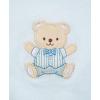 Little Me Clothes for Baby Boys’ and Girls’ 2 Bibs and 1 Burp Cloth Set, Soft Cotton Feeding Essentials with Velcro Closures(Light Blue/Bear)