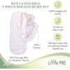 Little Me Clothes for Baby Boys’ and Girls’ 2 Bibs and 1 Burp Cloth Set, Soft Cotton Feeding Essentials with Velcro Closures(Pink/Ballerina)