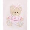 Little Me Clothes for Baby Boys’ and Girls’ 2 Bibs and 1 Burp Cloth Set, Soft Cotton Feeding Essentials with Velcro Closures(Pink/Bear)