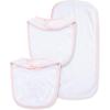 Little Me Clothes for Baby Boys’ and Girls’ 2 Bibs and 1 Burp Cloth Set, Soft Cotton Feeding Essentials with Velcro Closures(Thank Heaven)