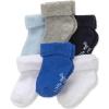 Little Me baby-boys Baby Boys’ 6 Pack Socks(Blue/White/Gray)