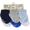 Little Me baby-boys Baby Boys’ 6 Pack Socks(Blue/White/Gray)