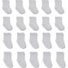 Little Me 20-Pack Newborn Baby Infant & Toddler Unisex Socks, 0-12/12-24 Months, Assorted Size Pack, White