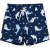 Little Me Clothes for Baby Boys’ Swimsuit Trunks, 6 Months – 4 Toddler(Blue/White Shark)