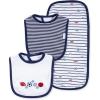 Little Me Clothes for Baby Boys’ and Girls’ 2 Bibs and 1 Burp Cloth Set, Soft Cotton Feeding Essentials with Velcro Closures(Sports)