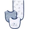Little Me Clothes for Baby Boys’ and Girls’ 2 Bibs and 1 Burp Cloth Set, Soft Cotton Feeding Essentials with Velcro Closures(White Print/Puppy)