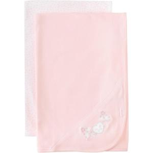 Little Me Baby-Girls Newborn Hearts 2 Pack Receiving Blanket