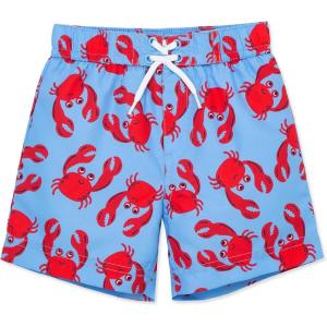 Little Me Clothes for Baby Boys’ Swimsuit Trunks, 6 Months – 4 Toddler(Blue Crab)