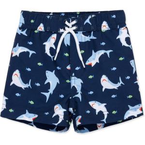 Little Me Clothes for Baby Boys’ Swimsuit Trunks, 6 Months – 4 Toddler(Blue/White Shark)