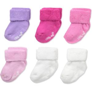 Little Me baby-girls 6 Pack Variety Socks(Purple/Pink/White)