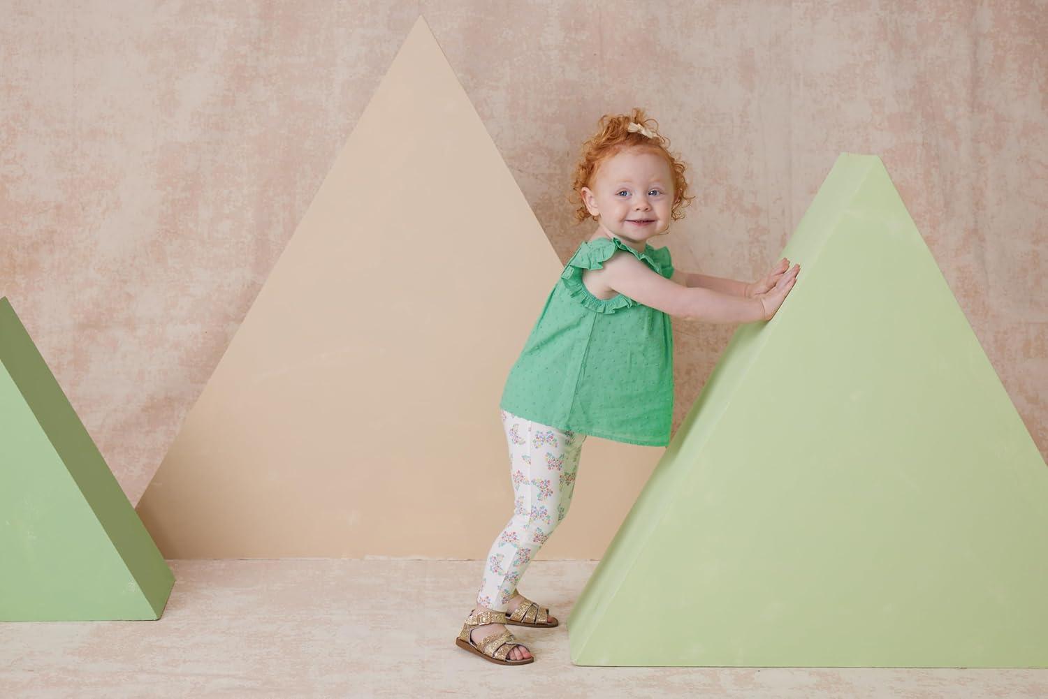 imageLittle Me Clothes for Baby Girls 3Piece Tunic and Pant Play Sets 12 Months 4 ToddlerIvory Print