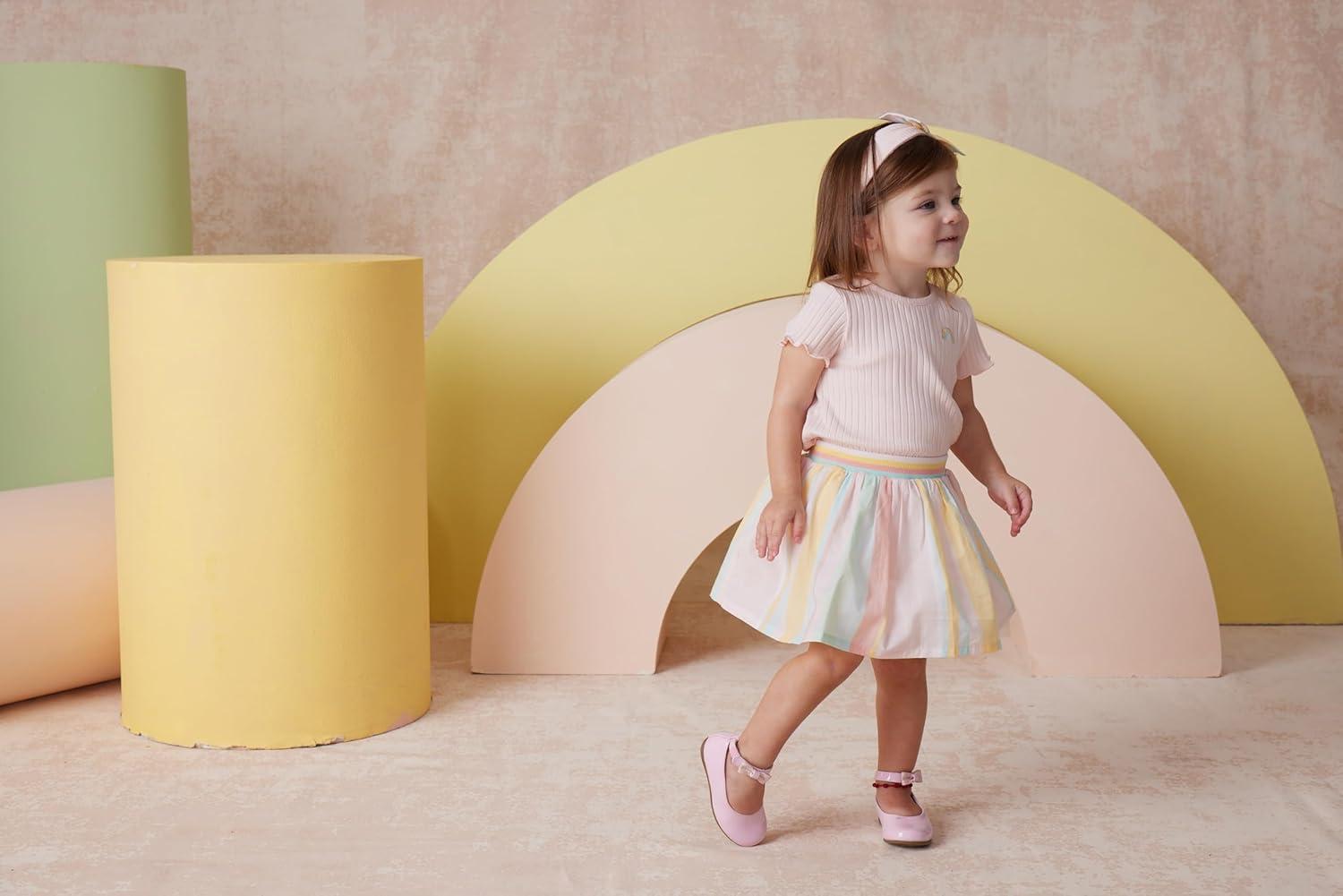 imageLittle Me Clothes for Baby Girls Fashion Skirt and Headband Set Pink 12 Months 4 ToddlerYellow