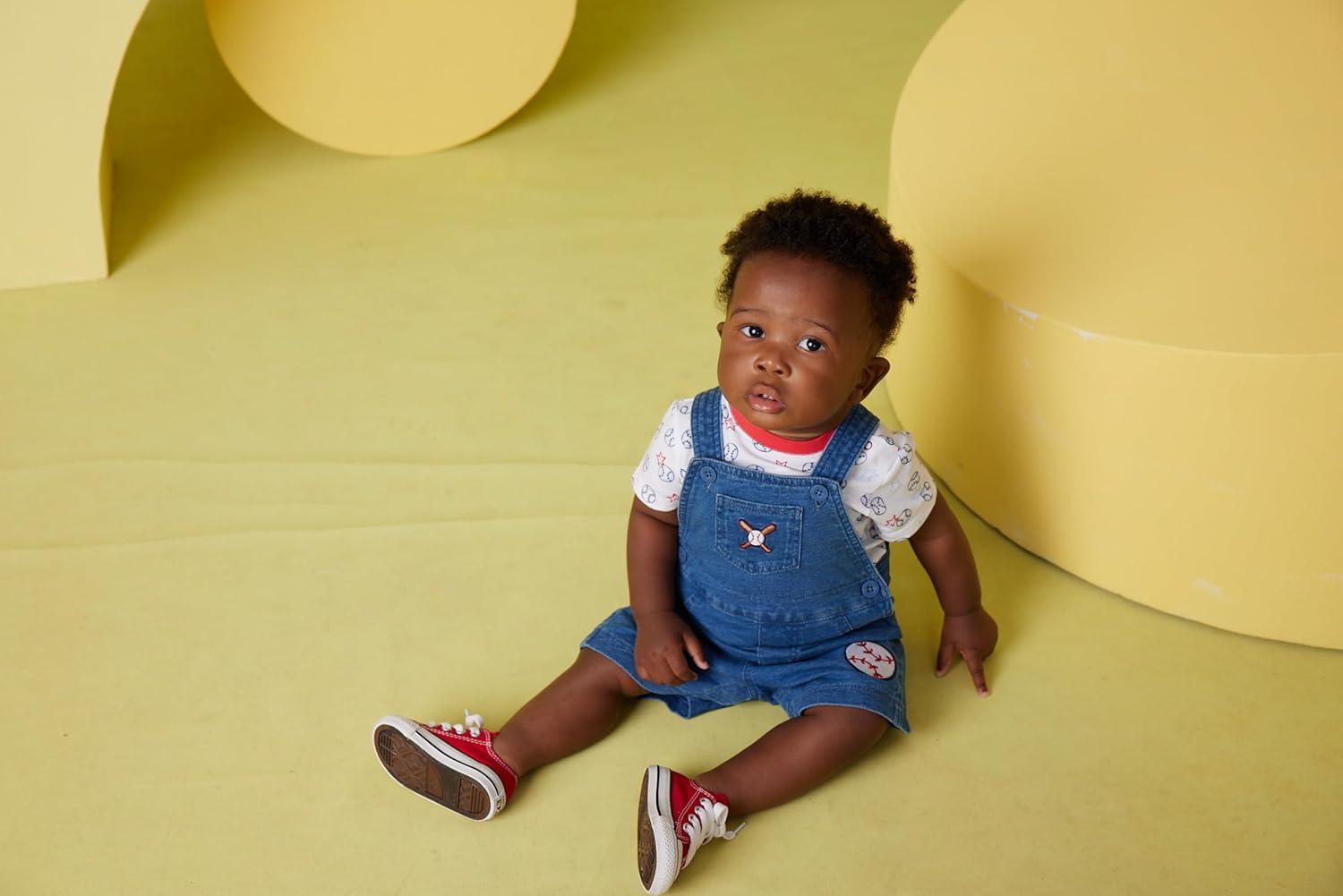 imageLittle Me babyboys 2piece Tee Shirt and Shortall SetDark Denim Blue