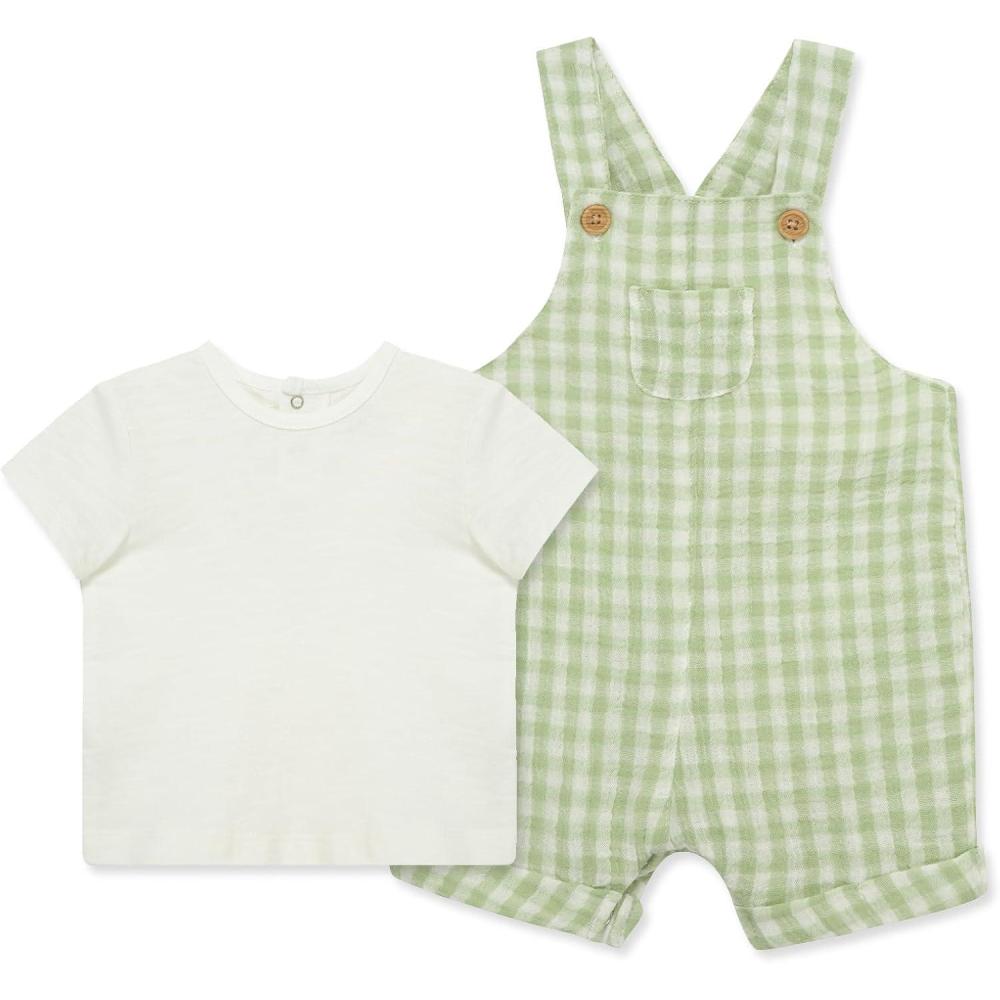 imageLittle Me BabyBoys 2piece Gauze Tee Shirt and Shortall Set 3 to 12 Months