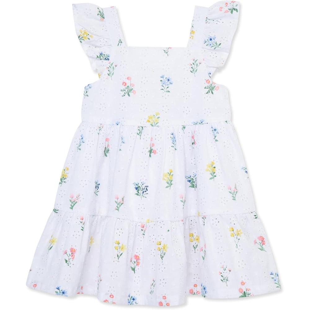 imageLittle Me Clothes for Baby Girls Sundress with Panty 12 Months 4 ToddlerBright White Floral