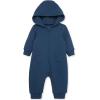 Little Me Baby Boys’ Essential Solids Quilted Hooded Zip Up Jumpsuit Coverall, 0-12 Months