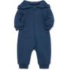 Little Me Baby Boys’ Essential Solids Quilted Hooded Zip Up Jumpsuit Coverall, 0-12 Months