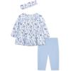 Little Me Baby Girls’ 3-Piece Tunic, Pant and Headband Set, 3-24 Months(Butterfly White)
