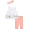 Little Me Baby Girls’ 3-Piece Tunic, Pant and Headband Set, 3-24 Months(Pink Floral)
