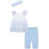 Little Me Baby Girls’ 3-Piece Tunic, Pant and Headband Set, 3-24 Months(Windsurfer/White)