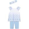 Little Me Baby Girls’ 3-Piece Tunic, Pant and Headband Set, 3-24 Months(Windsurfer/White)