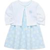 Little Me Baby Girls’ Cardigan, Dress and Panty Sets, 3-12 Months(Nantucket Breeze/White)