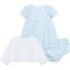 Little Me Baby Girls’ Cardigan, Dress and Panty Sets, 3-12 Months(Nantucket Breeze/White)