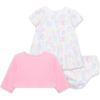 Little Me Baby Girls’ Cardigan, Dress and Panty Sets, 3-12 Months(Prism Pink/Multi)