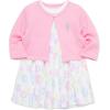 Little Me Baby Girls’ Cardigan, Dress and Panty Sets, 3-12 Months(Prism Pink/Multi)
