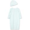 Little Me Clothes for Baby Boys’ 2-Piece Nightgown and Cap Set 100% Cotton with Elastic Bottom, Baby Essentials, 0-3 Months(Light Blue)