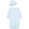 Little Me Clothes for Baby Boys’ 2-Piece Nightgown and Cap Set 100% Cotton with Elastic Bottom, Baby Essentials, 0-3 Months(Thank Heaven)