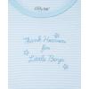 Little Me Clothes for Baby Boys’ 2-Piece Nightgown and Cap Set 100% Cotton with Elastic Bottom, Baby Essentials, 0-3 Months(Thank Heaven)